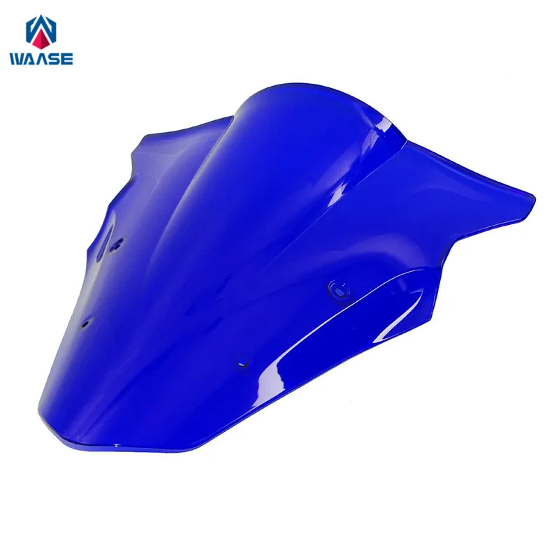 WAASE Motorcycle Double Bubble Windscreen Windshield Shield Screen For Kawasaki ER-6F Ninja 650 EX650R 2012 2013 2014 2015 2016