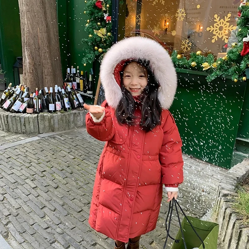 Children Winter Jacket Toddler Girl Clothes Thick Warm Hooded Coat Kids Parka Teen Clothing Outerwear Kids Down Cotton Jacket