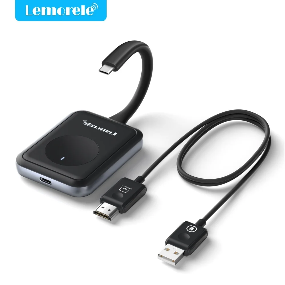 

Lemorele USB C беспроводной видеопередатчик приемник комплект HDMI удлинитель комплект для ПК камера монитор проектор HDTV офисные встречи