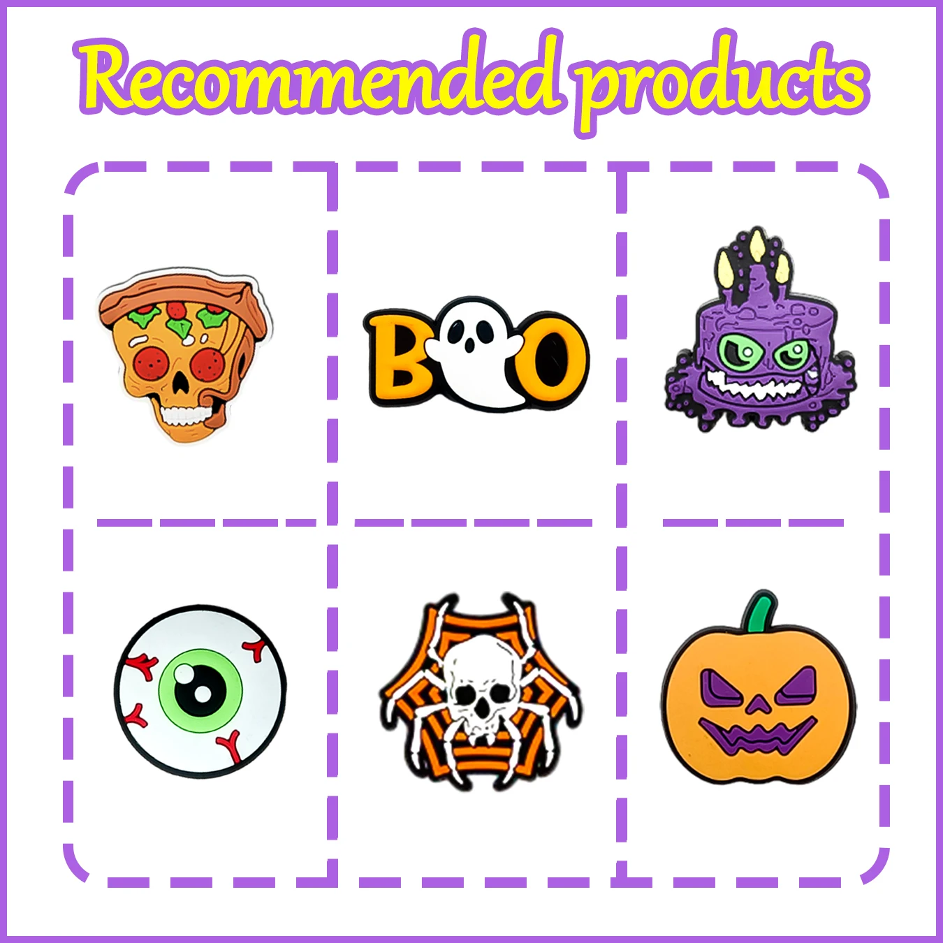 Halloween Random Series PVC Calçados Encantos, DIY, Sandálias, Pulseiras Decoração, Bonito, 32 Pcs