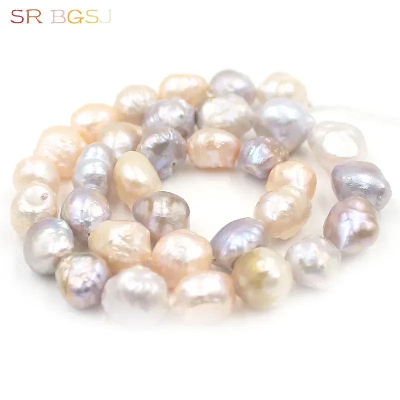 10-12mm White/ Mixed Reborn Keshi Edsion Natural Freshwater Cultured Pearl DIY Beads Strand 15