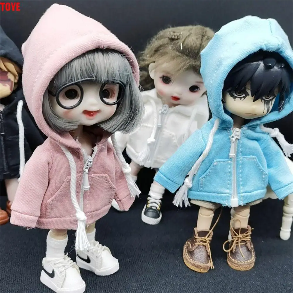 Children Gift Casual Wear Ob11 Baby Coat Handmade Zipper Jacket Obitsu11 Hoodie Play House Fashionable Doll Clothes 1/12 Bjd