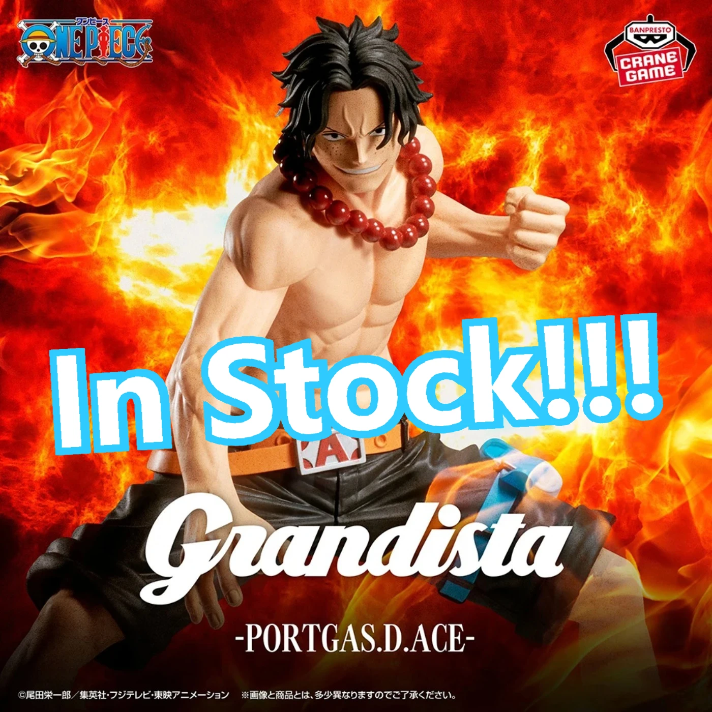 

In Stock 20cm One Piece Action Figures Genuine Model Grandista One Piece Portgas.D.Ace Anime Figure PVC Statue Model Toys Gifts