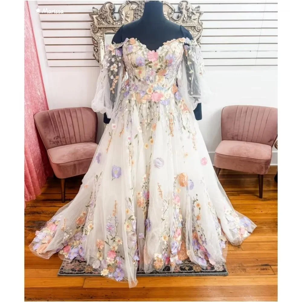 

Marissa Chiffon Elegant Evening Dresses for Woman Luxury Women's Elegant Party Dress Custom Made Flower Print Ball Gowns Prom