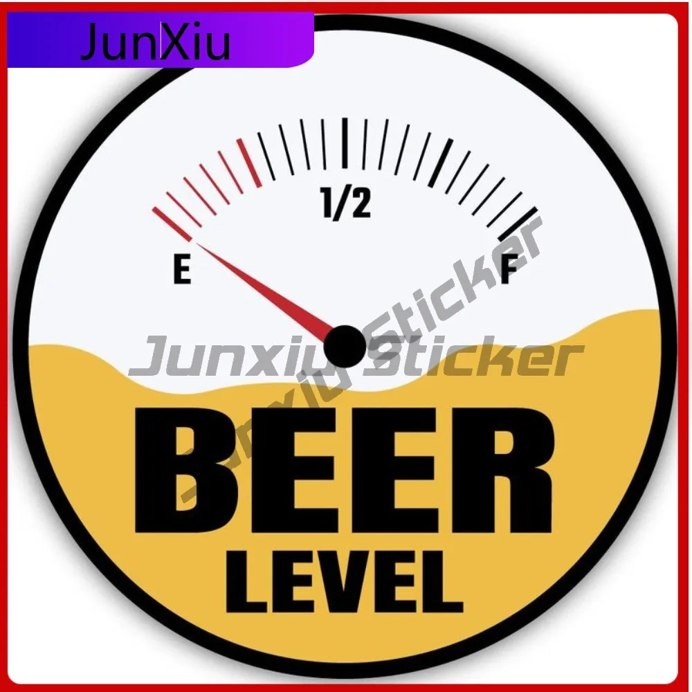 Beer Level Gauge Vinyl Matte Sticker Cover Scratches Decoration Adult Humor Decal Joke Truck Car Laptop Scratch Cover Stickers