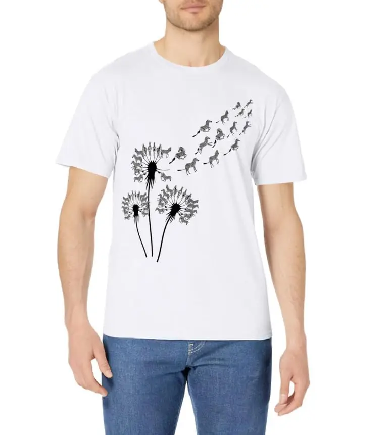 Camisa de zebras con diente de león y flores para amantes de la cebra, camiseta y pegatinas con logotipo clásico de cebra, colección de camisetas unisex para adultos