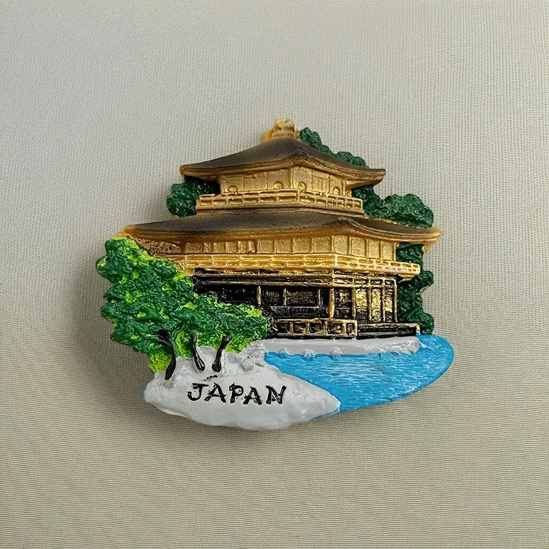 3D painted refrigerator stickers with JAPAN fridge magnets at Jinge Temple in Kyoto, Japan, as a souvenir gift for world city to