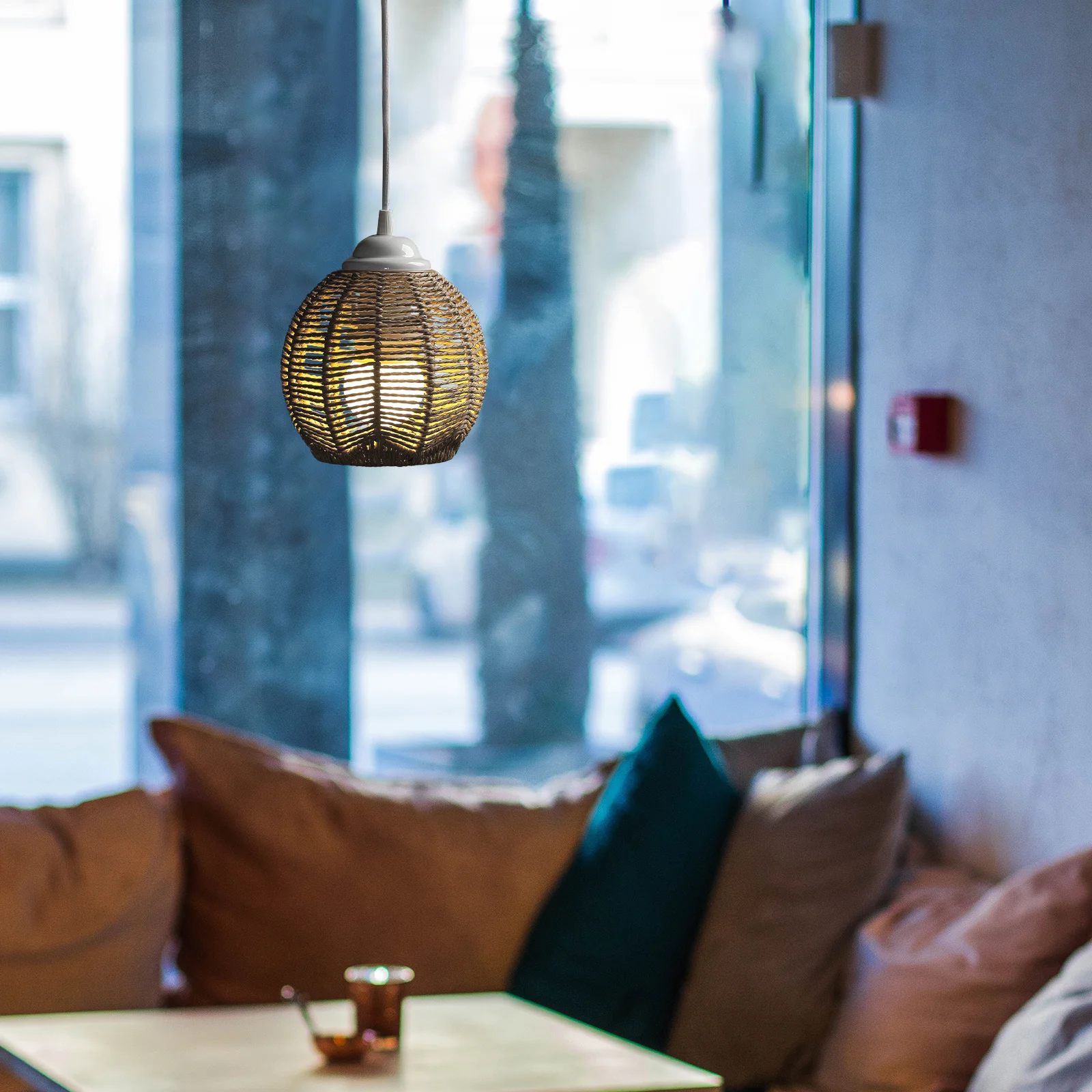 Gewebter Lampenschirm, groß, für Kronleuchter, Decke, Hängeleuchte, Zuhause, Hotel, Büro, Dekoration, Ersatzbeleuchtungszubehör