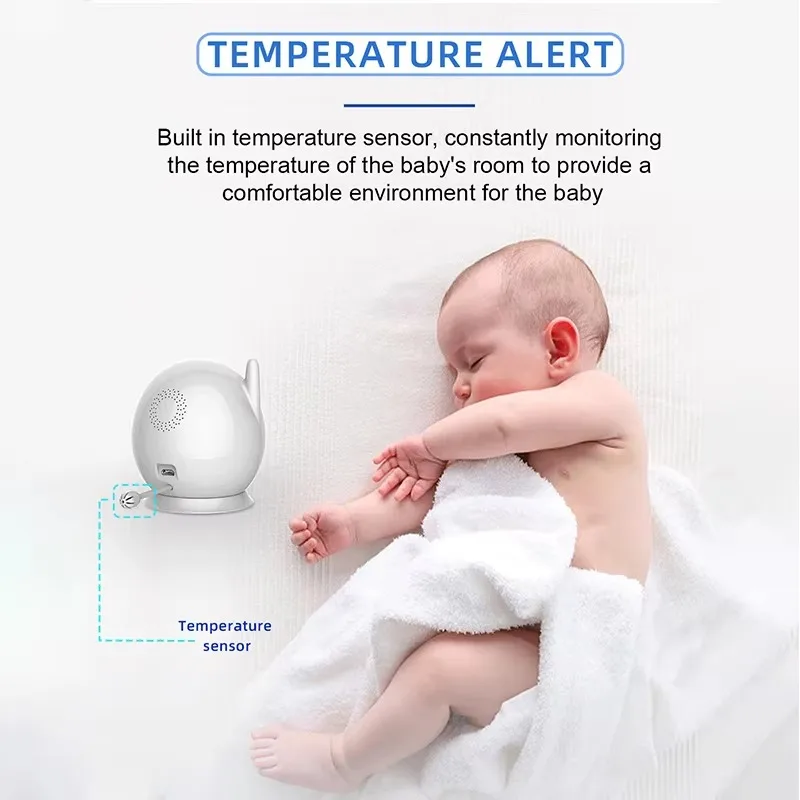 4.3Inch Video Baby Monitor With Screen Two Way Auido 1000ft Range Surveillance Temperature Lullaby Video Electronic Babysitter