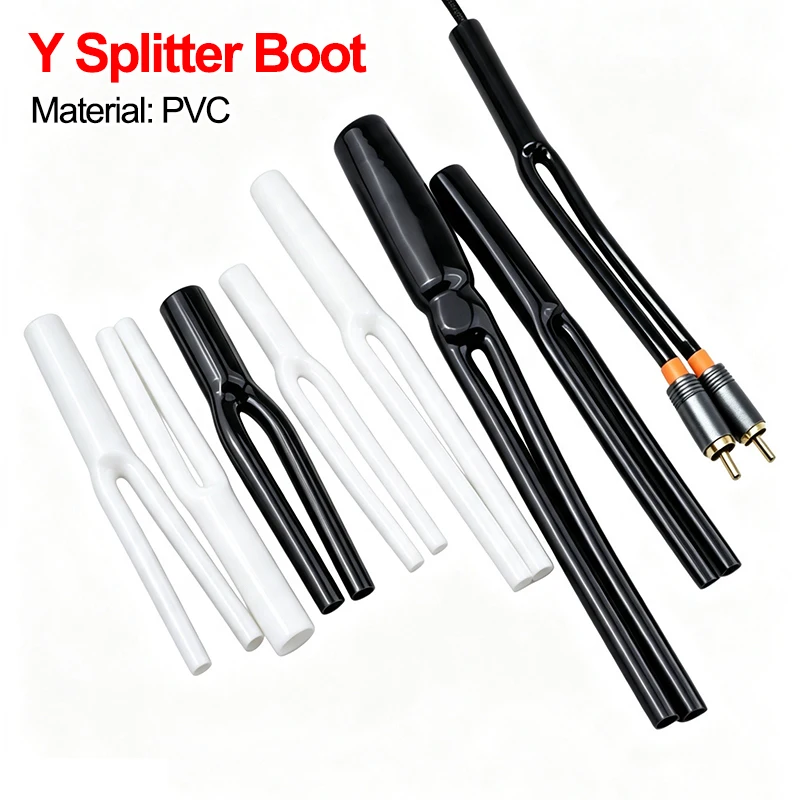 1~5pcs Y-Type PVC Bifurcation Sleeve Audio Cable Y Boot Wire Splitter Protective Sleeve For DIY HIFI Signal RCA Speaker Cable
