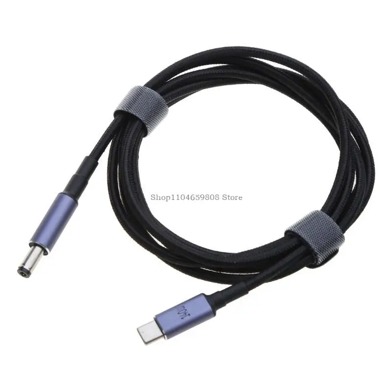 Cable carga computadora portátil USB C Cable carga PD a DC5.5x2.1 mm 5.5x2.5 mm cable