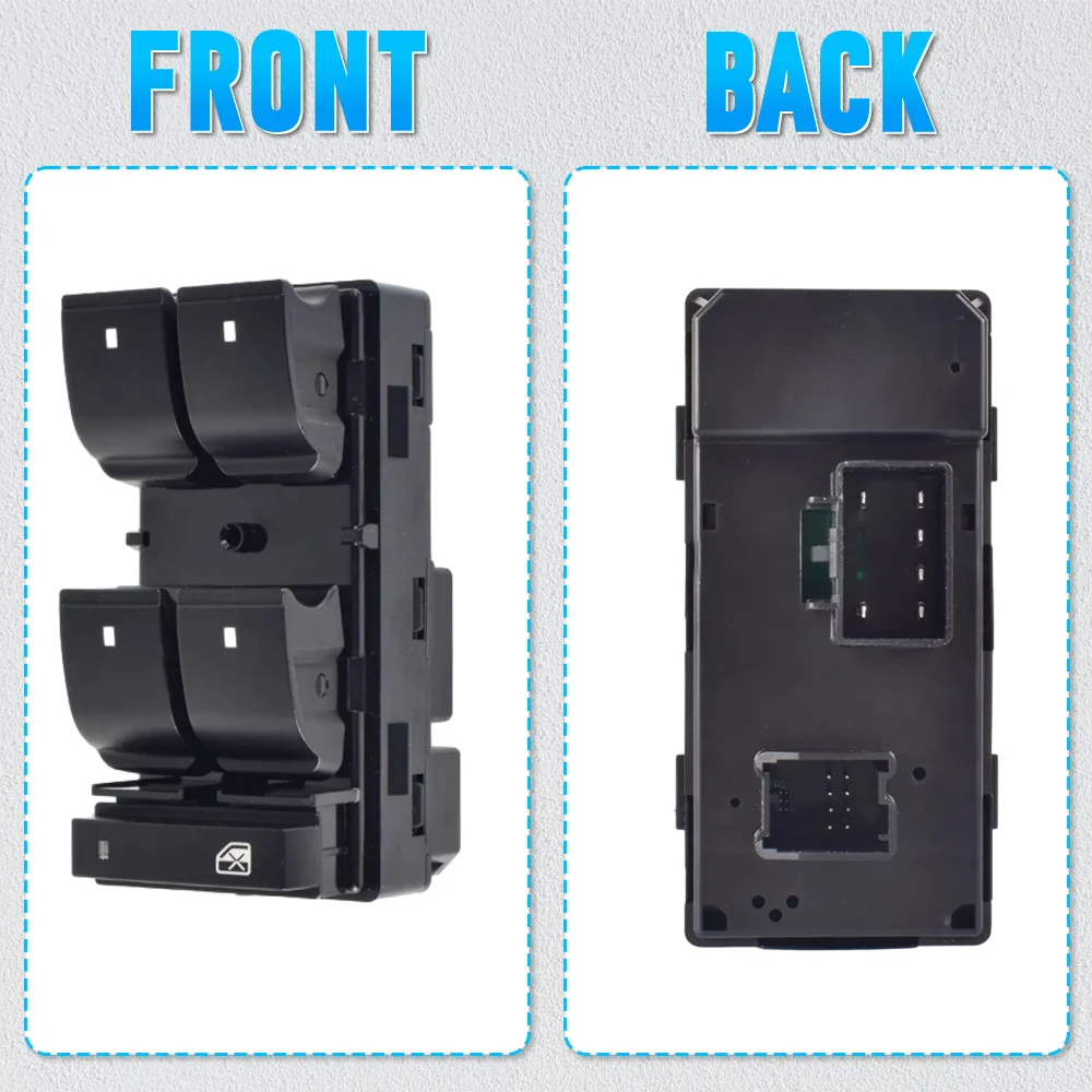 مفتاح نافذة الطاقة الرئيسي من جانب السائق لسيارة شيفروليه سيلفرادو جي إم سي سييرا 4 أبواب