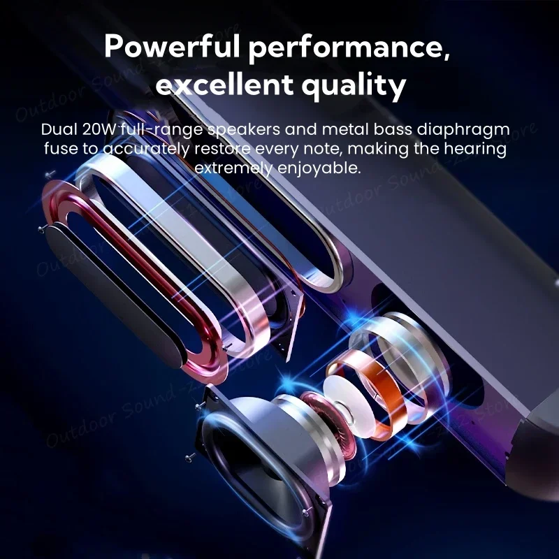 En Stock A3 40 vatios tira pequeña Altavoz Bluetooth barras de sonido envolvente sistema de cine en casa altavoces barra de sonido para TV/PC