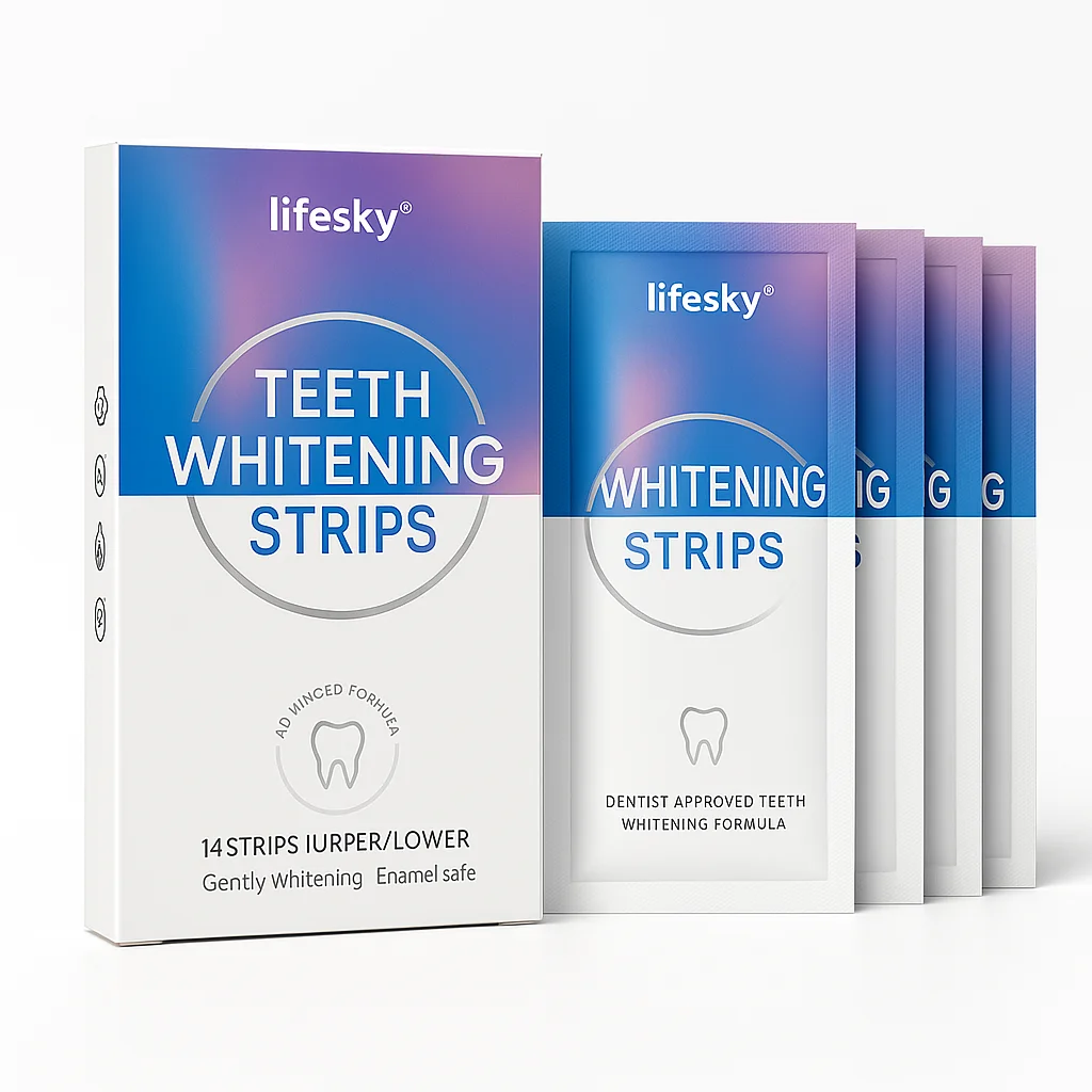 

Lifesky Teeth Whitening Strips - 7-Day Treatment with Non-Slip, Whitening Designed with Care for a Brighter Smile