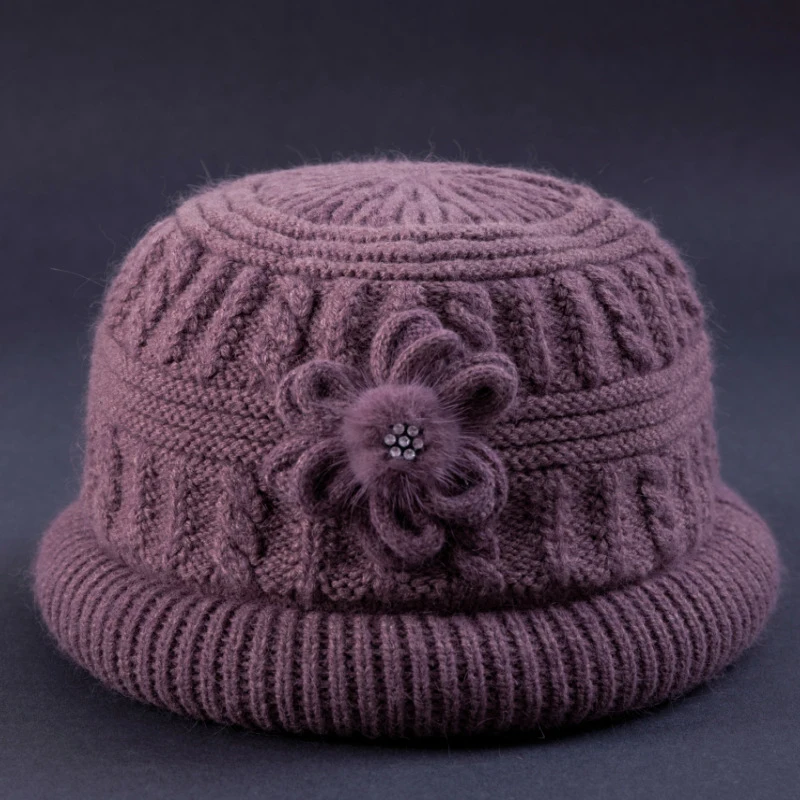 1Pieces Autumn And Winter Warm And Cold-proof Grandmother Hat Scarf Women's Plus Velvet Mountaineering Hat