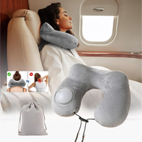 U-shaped Inflatable Travel Pillows Portable Air Pillow Neck Support Cushion Comfortable Sleeping Pillow Press To Inflate Pillow
