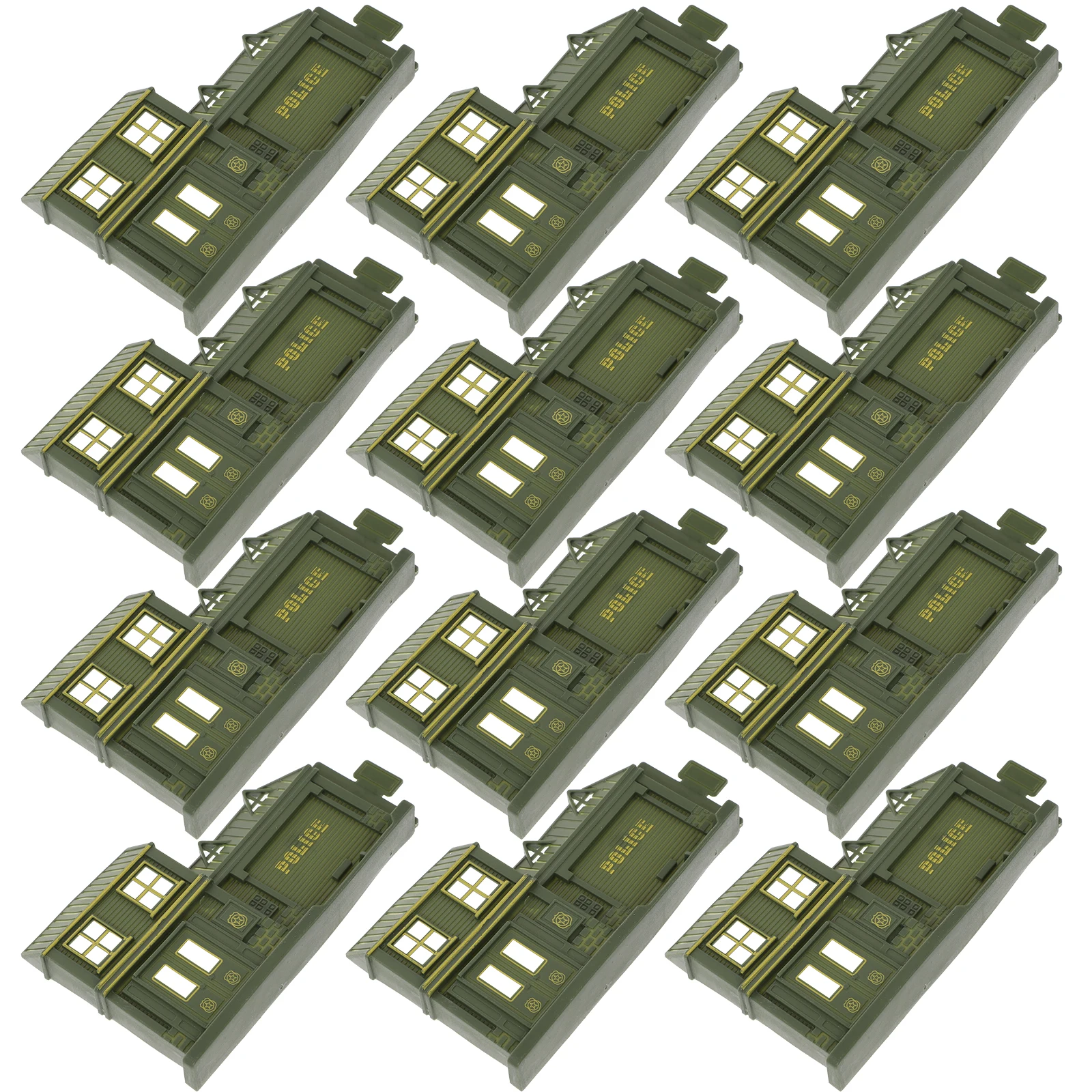 

12 Pcs Police Station Model Decorative Plastic Home Desktop S Decorative Police Station Model Table Accessories Photo Props