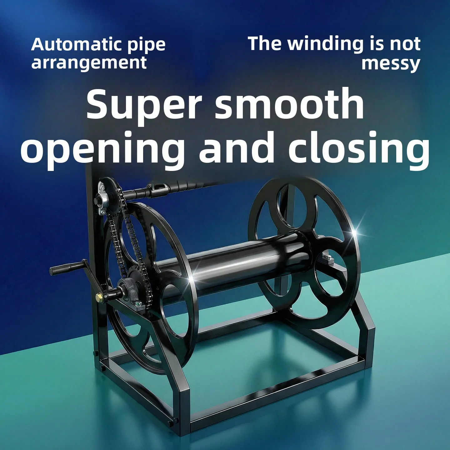 Electric Hose Reel for Agricultural Sprayer Winder High Pressure Manual Roller Storage Rack Farm Garden Yard Irrigation Use