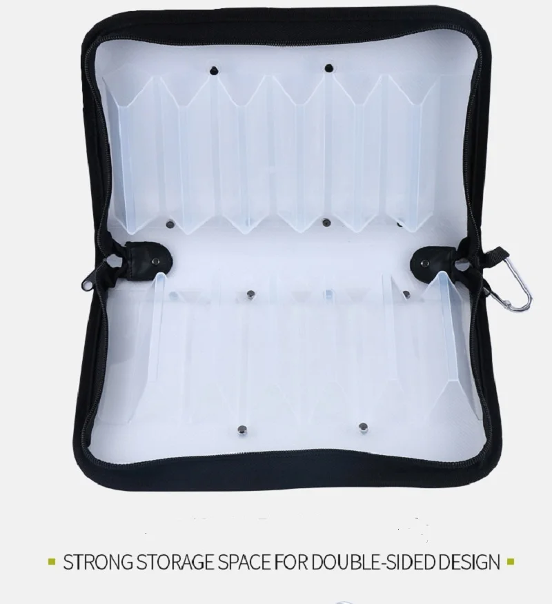 Tragbare Tintenfisch-Ködertasche, Aufbewahrungsbox für Oktopus-Egi-Haken, Schutzhülle für harte Angelköder, doppelseitige Tintenfisch-Jig-Hakentasche, Meereswerkzeug – Detail 4