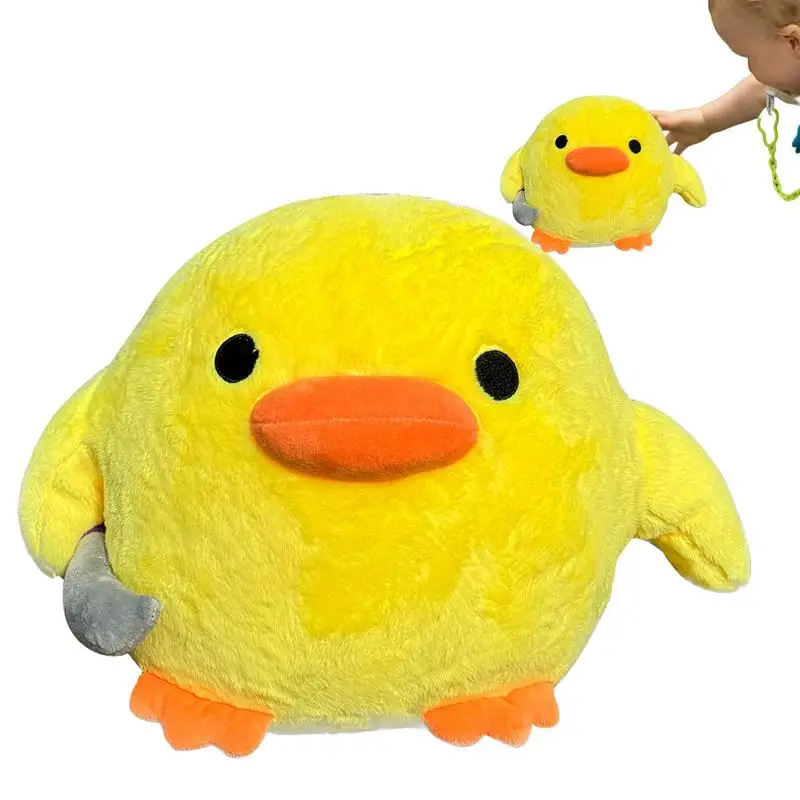 Portable Cute Duck Plush Plush Duck Home Decoration Good Resilience Yellow Huggable And Soft Stuffed Animal For Bedside Table