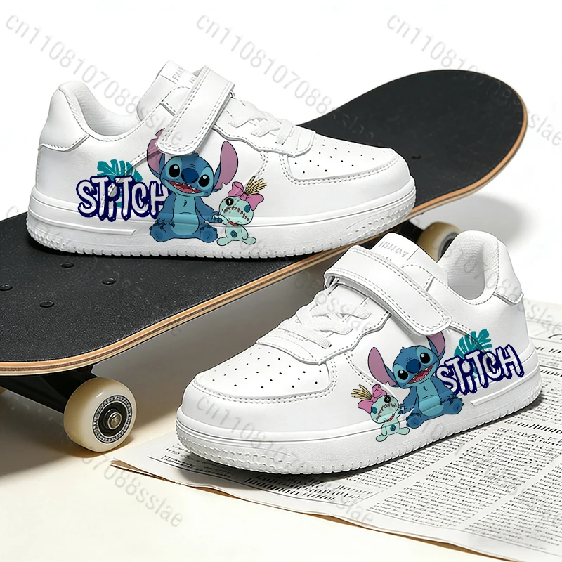 

Stitch Girls Boys High Quality Non-slip Wear-resistant Solid Color Lightweight Soft Sole Kid Casual Running Shoes