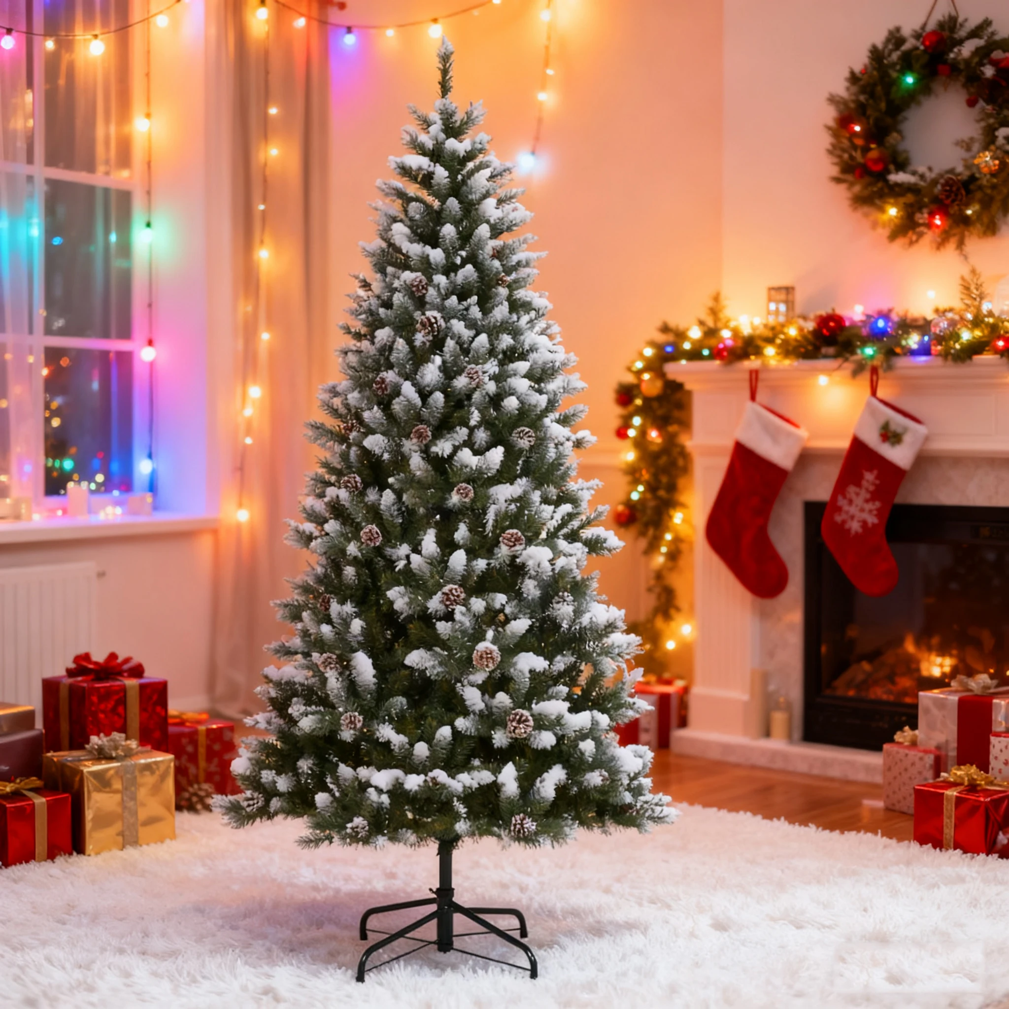 

Рождественская елка Искусственная зеленая елка Рождественское украшение Вечеринка Сцена Крытый Открытый Декор