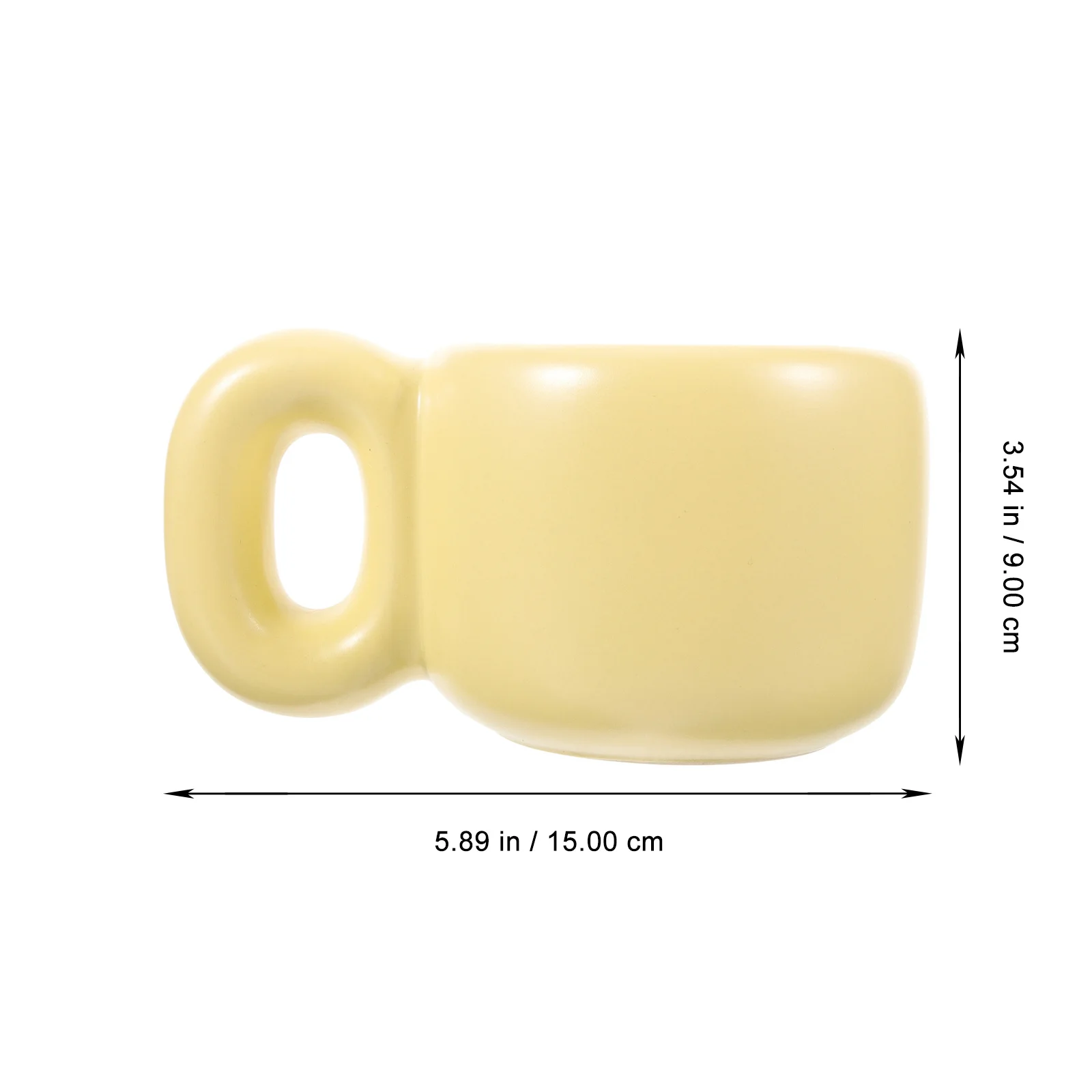 

Simple Design Ceramic Mug Beautiful Lines Elegant Style Perfect for Morning Coffee Habit Large Cappuccino Mug Latte Art Cup