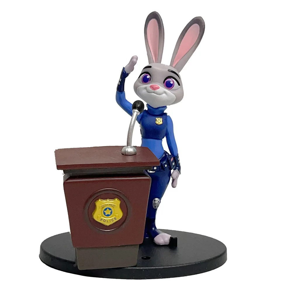 6 teile/satz Zootopia Modell Spielzeug 10 cm Judith Laverme Hopps Nick Wilde Action Figure PVC Anime Dekor