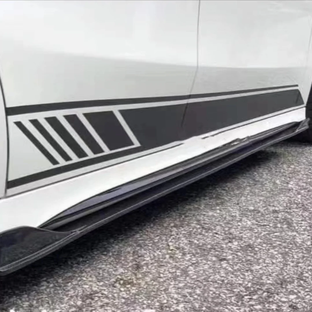 Falda lateral de fibra de carbono estilo FD para Mercedes Benz A-grade W177, labio de parachoques lateral CLA W118, Kit de carrocería de falda lateral