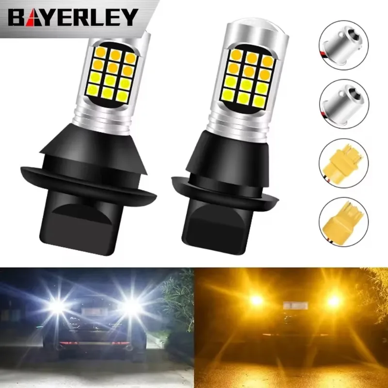 

3030 30smd Dual Mode Daytime Running Light White & Yellow DRL Turn Signal PY21W P21W LED 1156 BA15S BAU15S T20 7440 W21W 3156