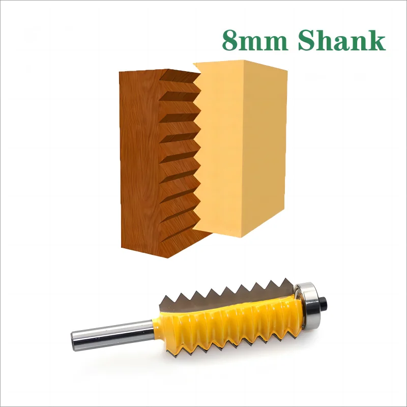 8mm handle multi tooth tenon joint cutter, woodworking line cutter, slotting cutter, woodworking milling cutter, splicing cutter