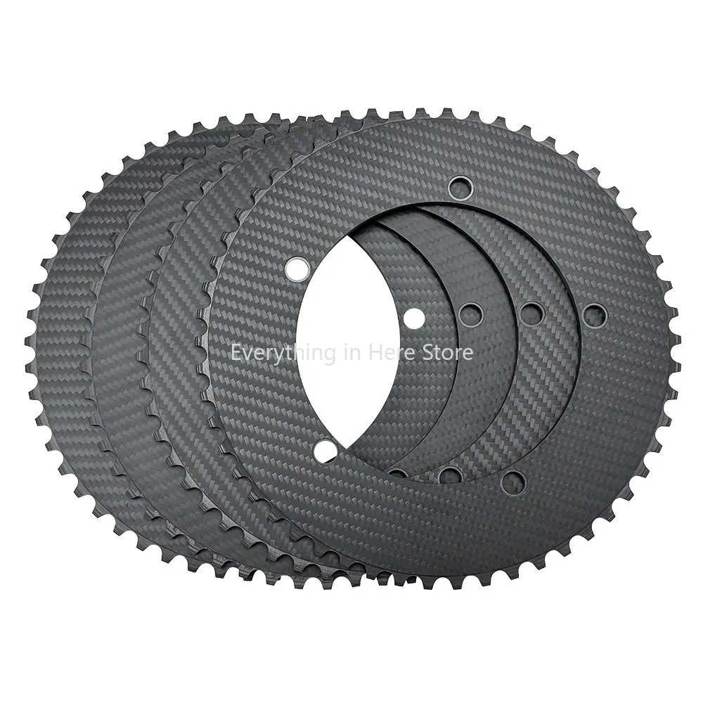 Carbon Fiber Lightweight Fixed Gear Chainring BCD144 Track Bike Chainring Cycling Fixed Gear Bicycle Sprocket Tooth Disc Gear