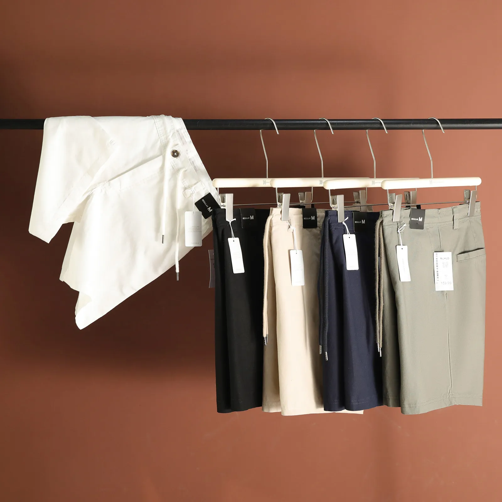 

2026 summer new men's outdoor travel sports five-point pants American casual cotton and linen blended shorts