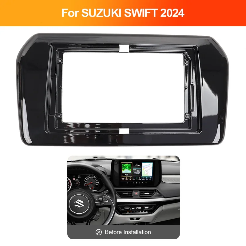 

9 inch Car Fascia For SUZUKI SWIFT 2024 DVD Frame Adapter Stereo Radio Audio Dash Head Unit Navigation Harness Panel Kit