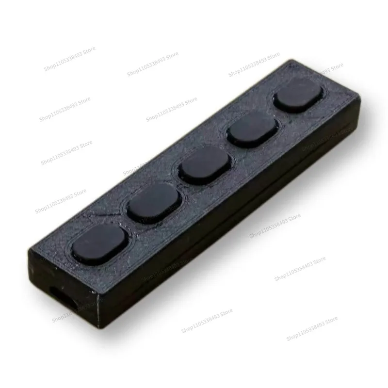 For Silent Keyboard, Recording 5 Keys, Silent Silicone, Mini Black Keyboard USB Custom Shortcut Key Disk