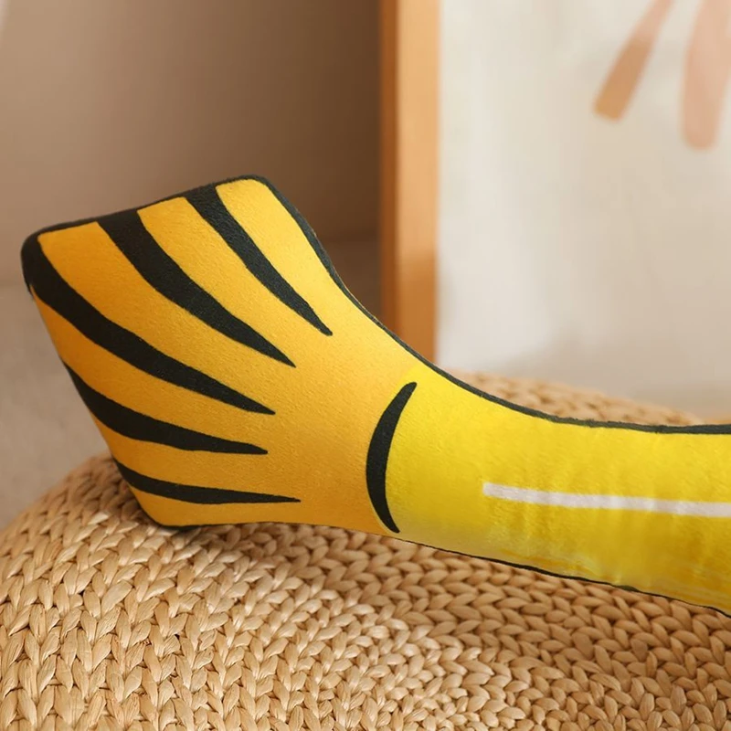 30CMの可愛い長い黄色いクローカーぬいぐるみ、柔らかい大きな目、脚が魚の形をした人形、子供への誕生日やクリスマスプレゼント