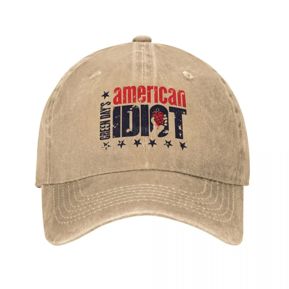 Retro Green Day Band American Idiot Baseball Caps Men Women Distressed Denim Sun Cap Outdoor Activities Adjustable Caps Hat