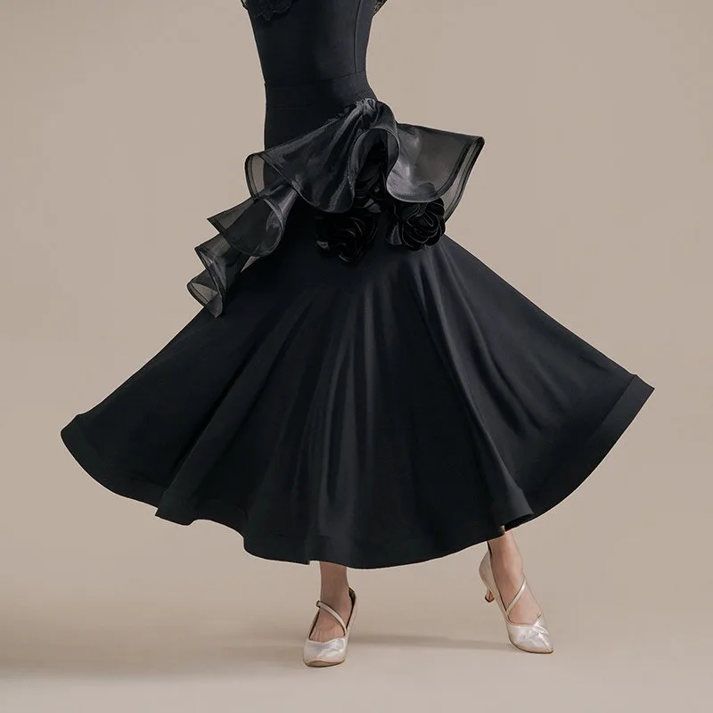Customized Professional Modern Dance Half Skirt Grand Swing Women's Clothing Waltz National Standard Social Dance Costume F2181