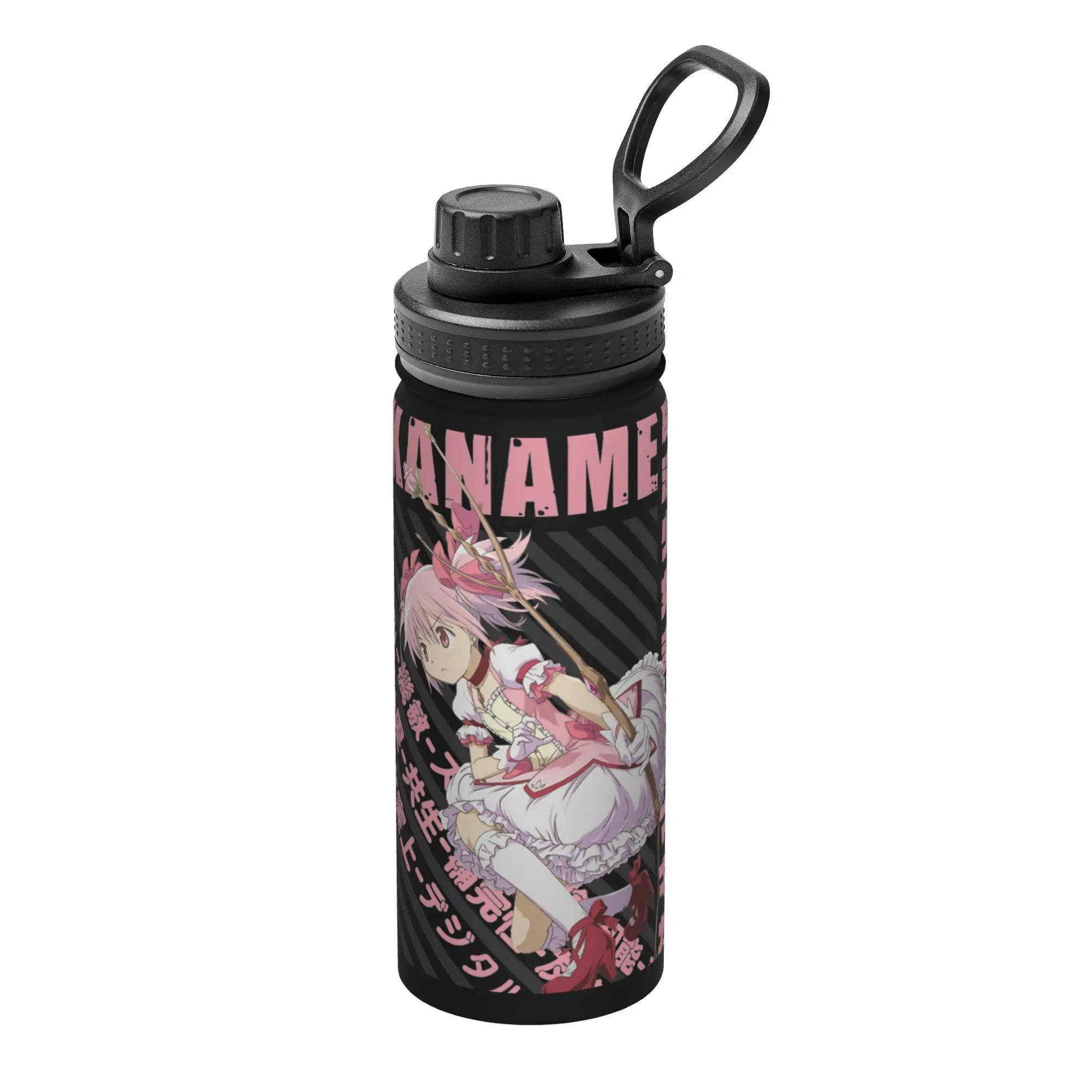 Puella Magi Madoka Magica Anime 18OZ Sport-Isolierkanne Kaffeetassen Edelstahl Büro- und Heimbecher für Heiß- und Kaltgetränke
