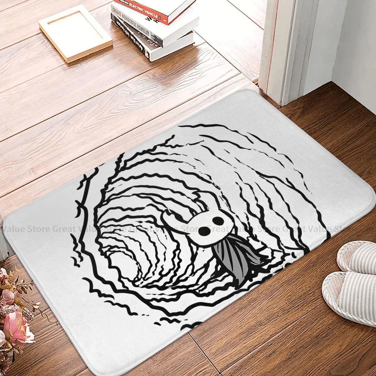 Hollow Knight Game Bathroom Non-Slip Carpet Hip Hop Bedroom Mat Entrance Door Doormat Floor Decoration Rug