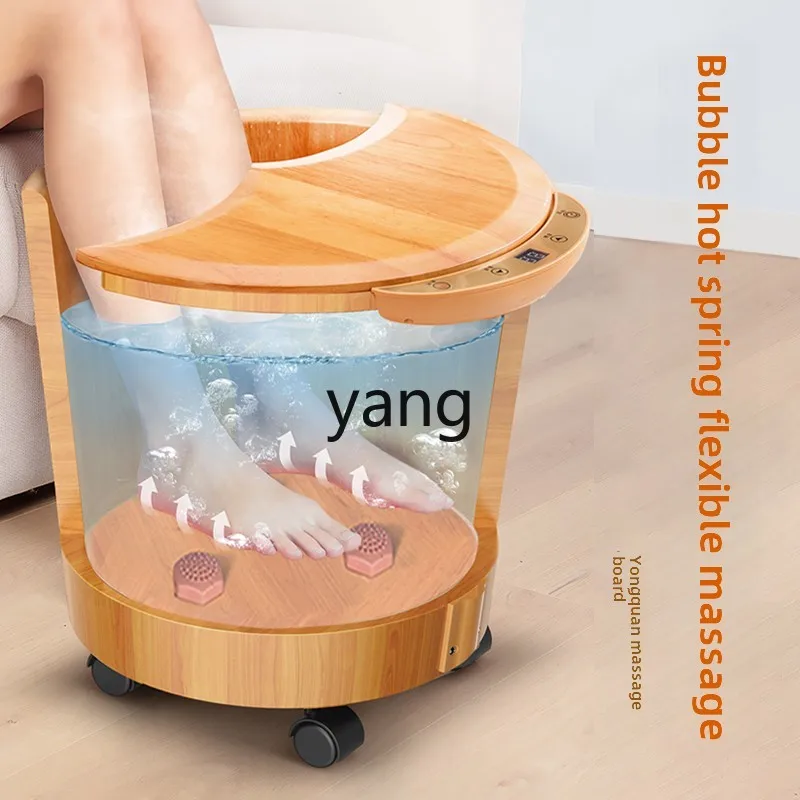 حوض غسيل القدم CX للنساء بدرجة حرارة ثابتة، دلو نقع القدم الخشبي، قطعة أثرية منزلية