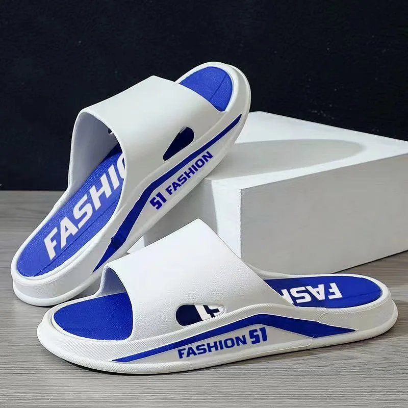 Men New Summer Slippers Fashion EVA Soft Bottom Casual Slides Light Beach Shoes Male Non-Slip Home Bathroom Sandals and Slippers