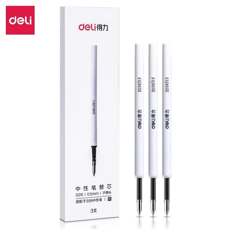 أقلام توقيع معدنية ممتازة من DELI مقاس 0.5 مم حبر جل ذهبي وفضي أقلام كتابة سلسة لتوقيع قوائم جوائز الشهادات #6