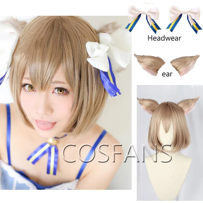 

Felix Argyle Cosplay Wig Re:Zero Kara Hajimeru Isekai Seikatsu Felix Argyle Anime Synthetic Hair Cosplay Wigs +Ears +Cap+Track