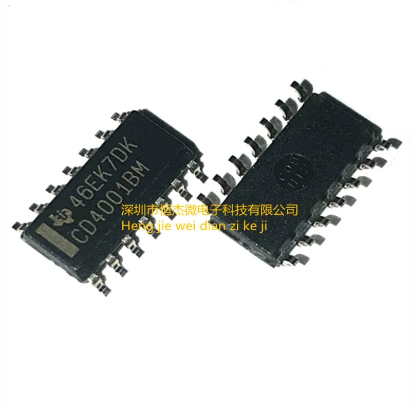 10PCS/ New CD4001 CD4001BM HEF4001 Logic Device SMD SOP-14