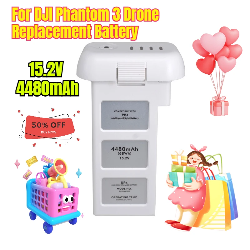 

15.2V 4480mAh for DJI Phantom 3 Drone Battery Replacement Battery