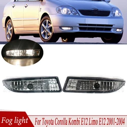 R-AUTO Fog Light Front Bumper Assembly Fog Lamp For Toyota Corolla Kombi Limo E12 2001-2004 US Version 8122112160 8121112150