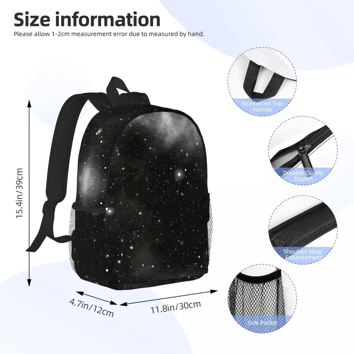 Colorful Galaxy Backpacks Boys Girls Bookbag Fashion Students School Bags Travel Rucksack Shoulder Bag Large Capacity