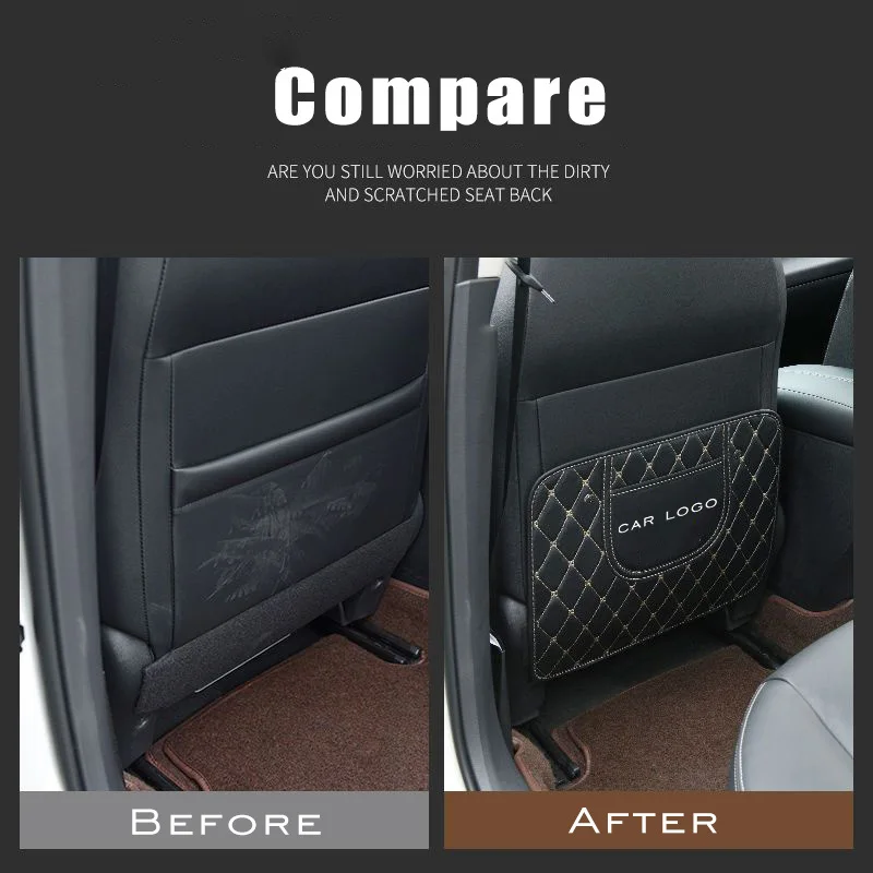 Car Seat Backrest Anti-kick Protector Pad Cover For SEAT Toledo Leon Exeo Mk3 Mk2 5f Ateca Altea Bolero Salsa Styling Accessory