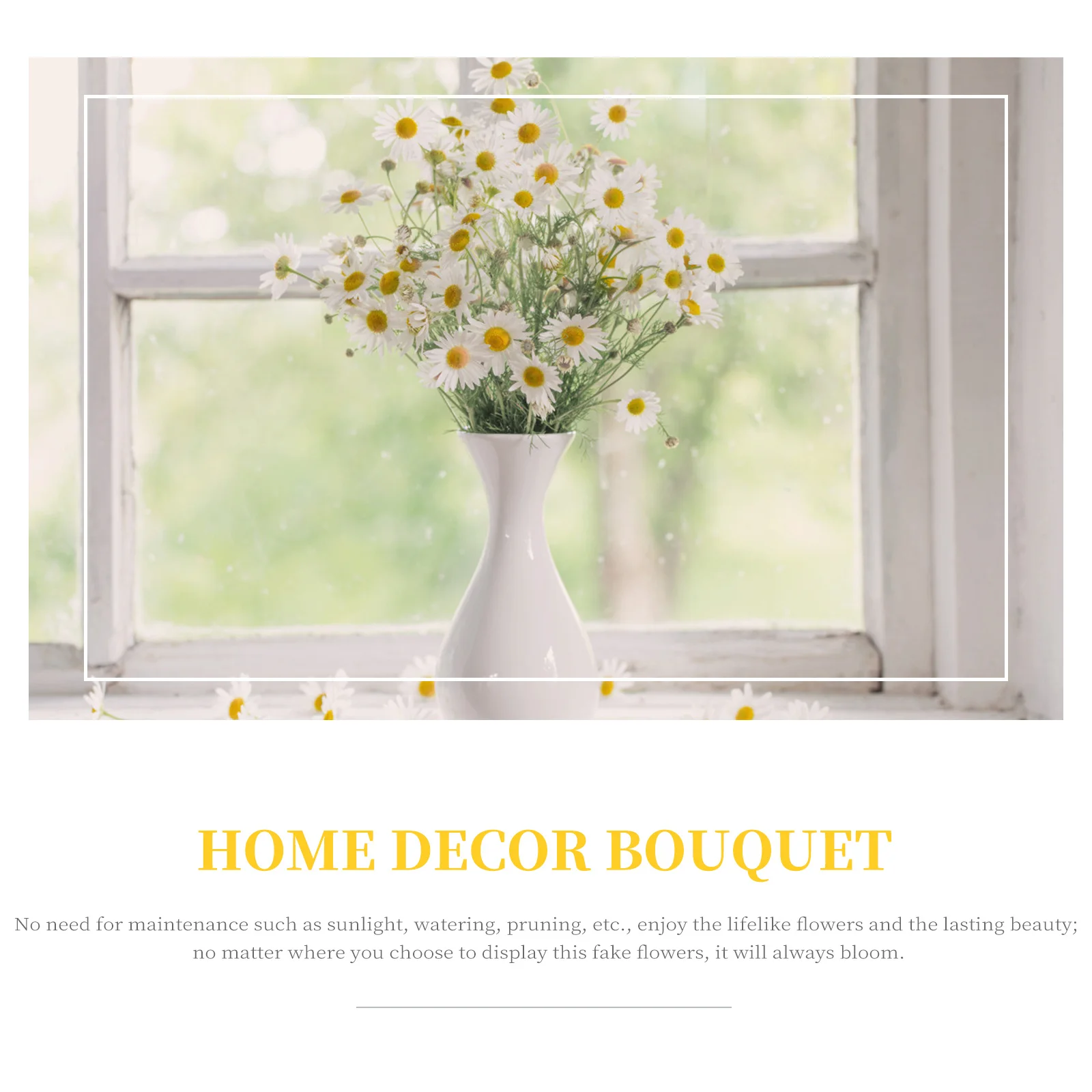 

10pcs Simulated Daisy Bouquet Artificial Floral Arrangement For Home Decor Party Wedding Decoration Fade-Resistant No